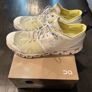 On Running Cloud X Shift Athletic Shoes (White/Yellow) Size 11.5